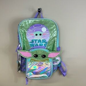 Disney Star Wars book bag  with matching lunch bag